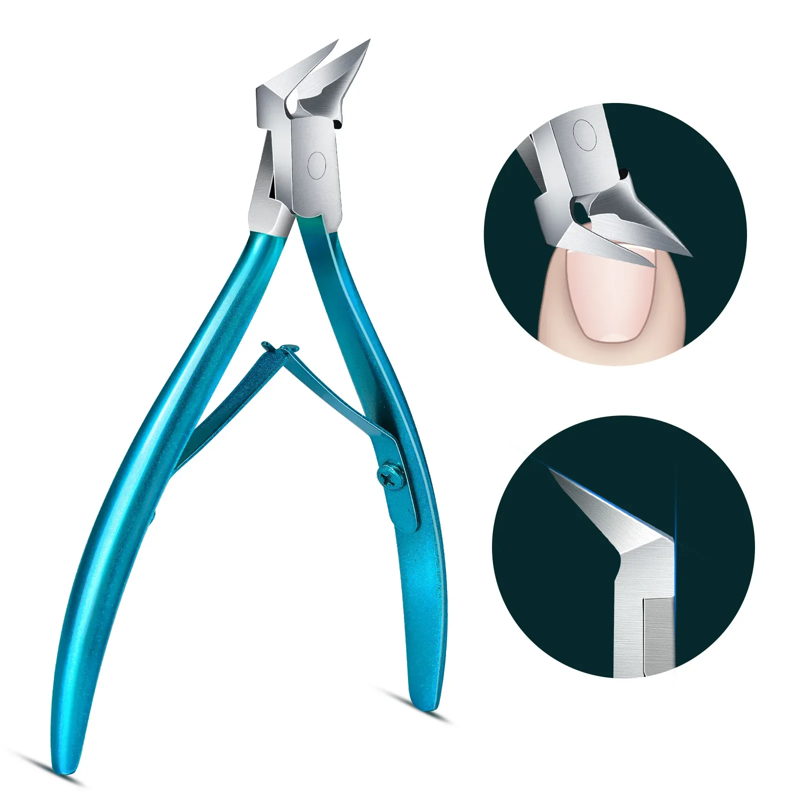 

New Nail Art Stainless Steel Cuticle Scissors Nail Care Tools With Double-Fork Spring Design For Nail Clipper Dead Skin Remover