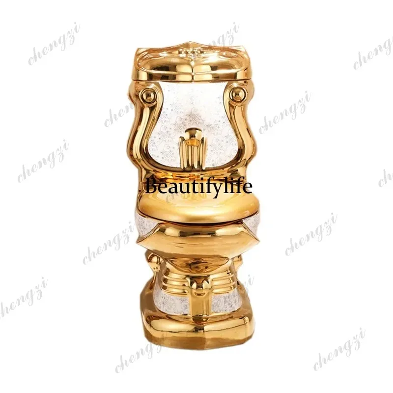 K153 European Style Golden Sanitary Ware Washdown Ceramic Two Pieces Luxury Gold Toilet