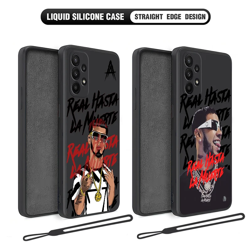 

Anuel Hasta La Muertes Case For Samsung A54 A34 A73 A53 A33 A23 A14 A13 A03 A04 A72 A52 A32 A22 A12 A71 4G 5G With Hand Strap