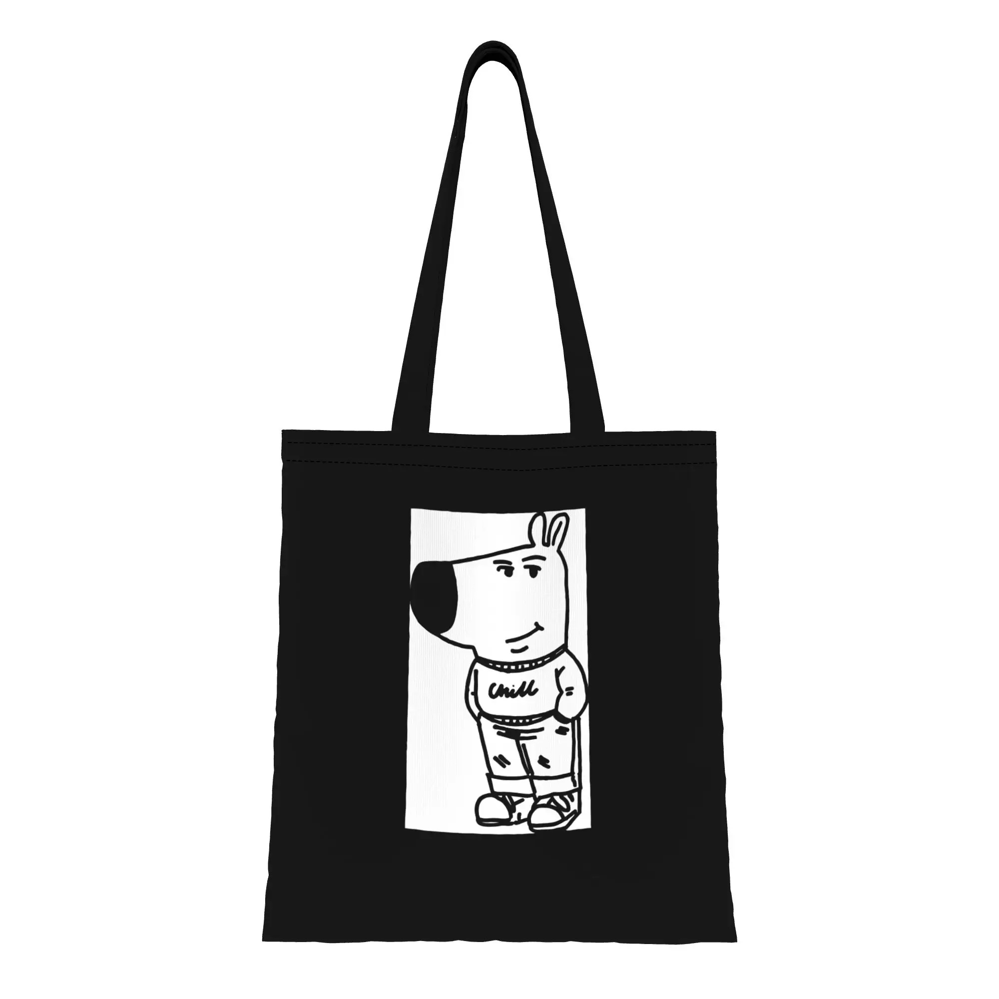 

cChill guy Just A cChill Guy Canvas Tote Bag Perfect for Shopping Travel Outdoor Heavy Duty Shoulder Handbag