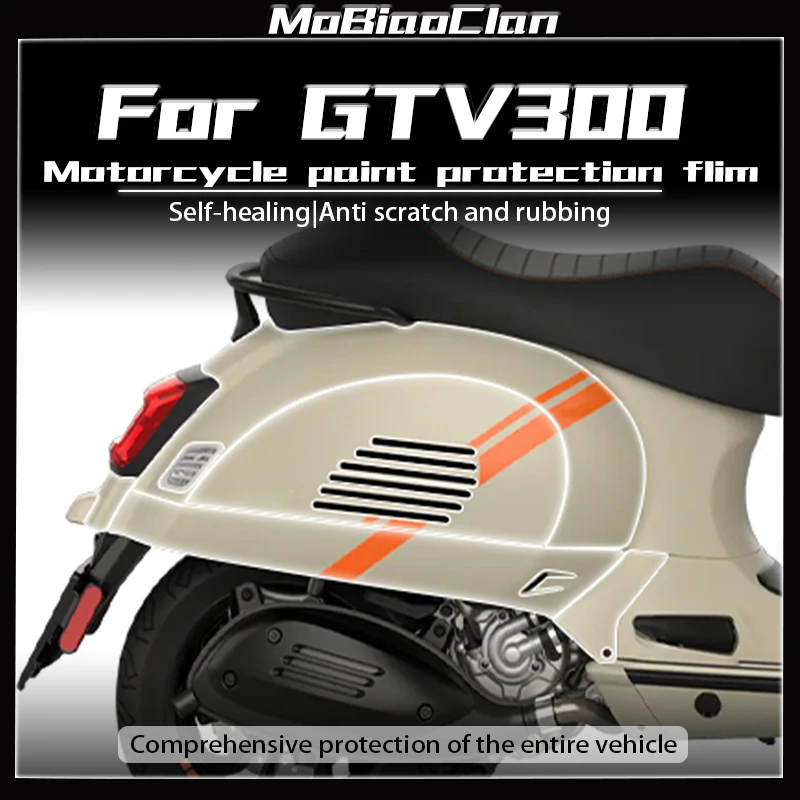 

For VESPA GTV300 2024 PPF Anti-scratch Paint Protection Film GTV 300 Invisible Transparent TPU Motorcycle Protective Stickers