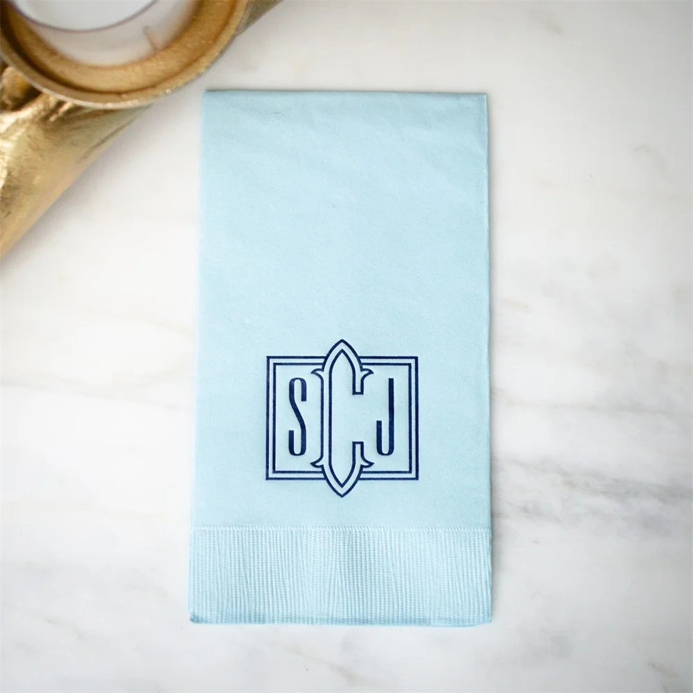 Monogrammed 3 Ply Guest Towels, Custom Printed Guest Towel Napkins, Rehearsal Dinner Napkins, Powder Room Hand Towels, Housewarm