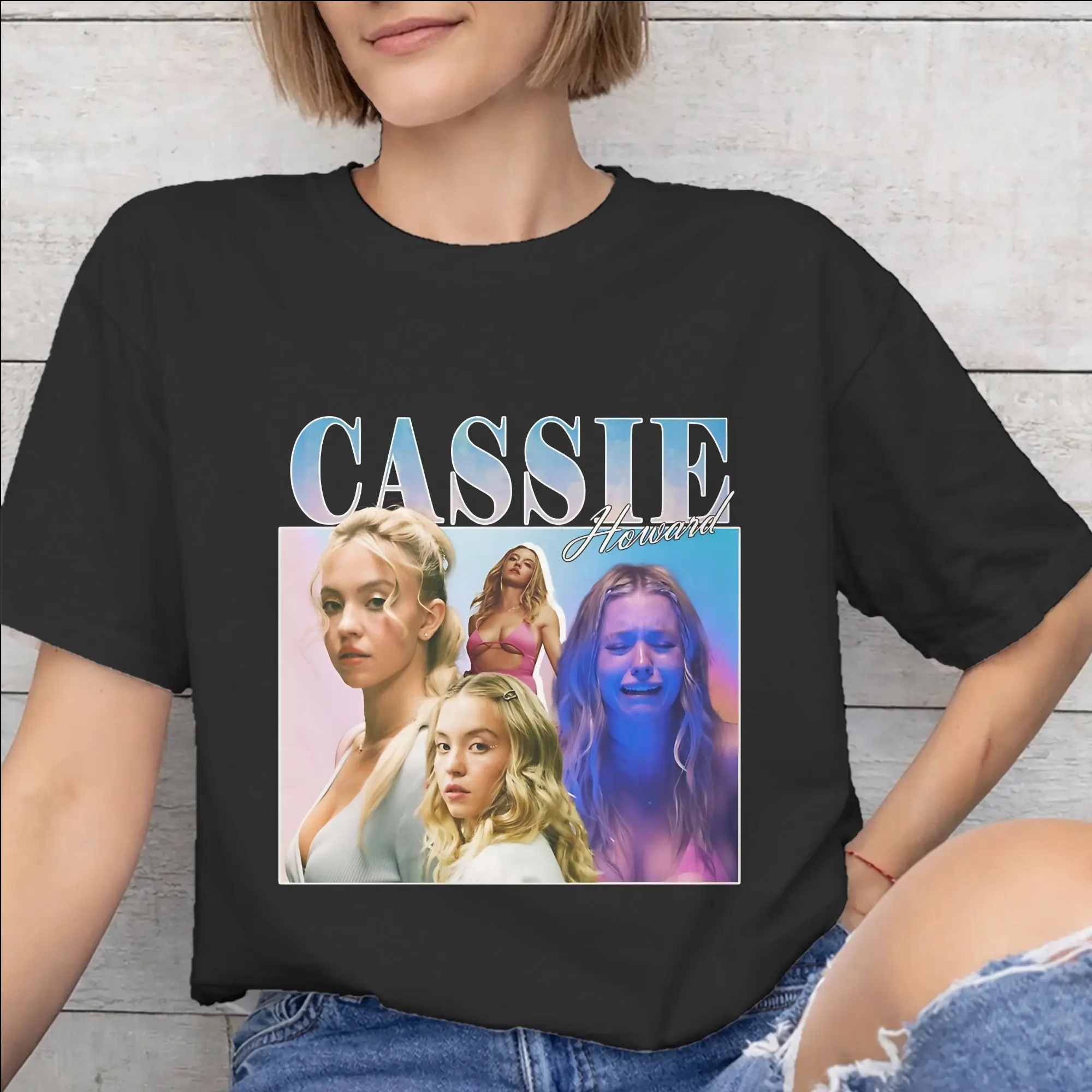 Cassie Howard Sydney Sweeney Accessories Men Women T Shirts Cotton Tee Print  Tops T-shirt