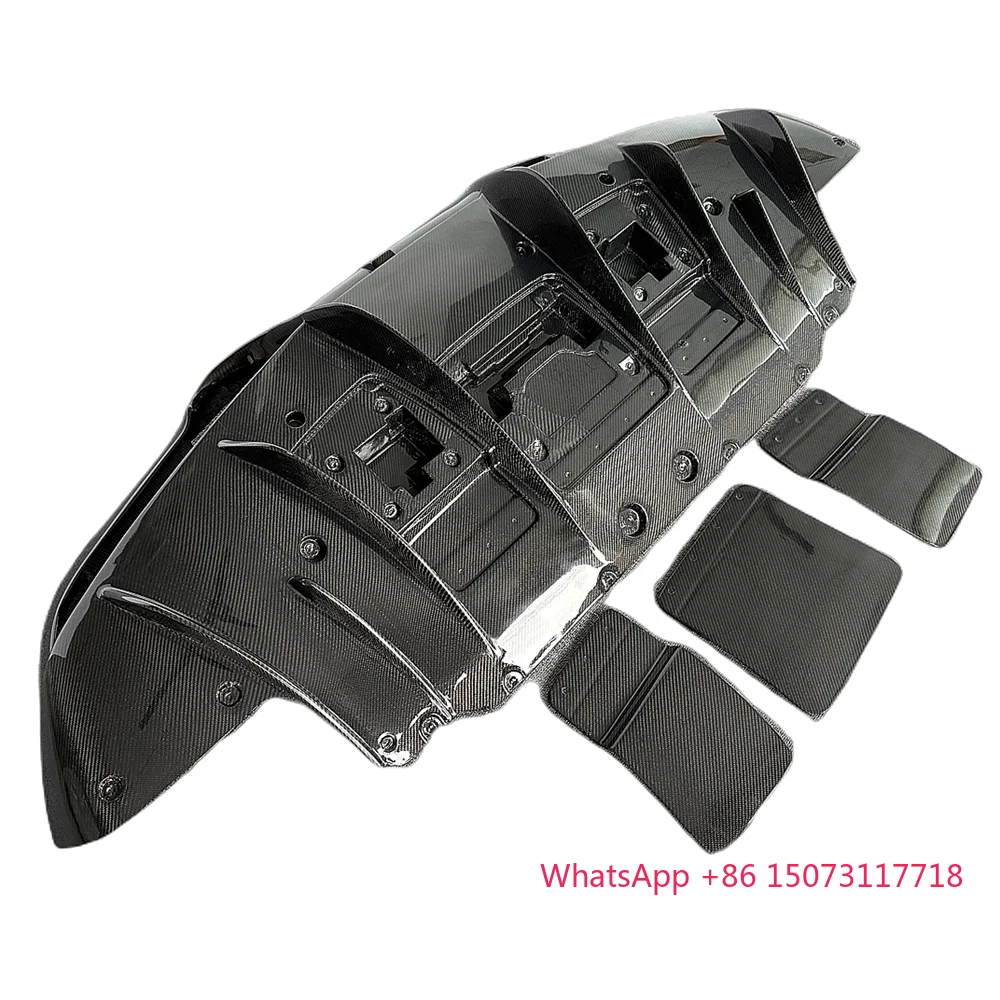 

3K Plain Weave Carbon Fiber Novi Style Auto Rear Lip Diffuser Chin for Ferarri F8