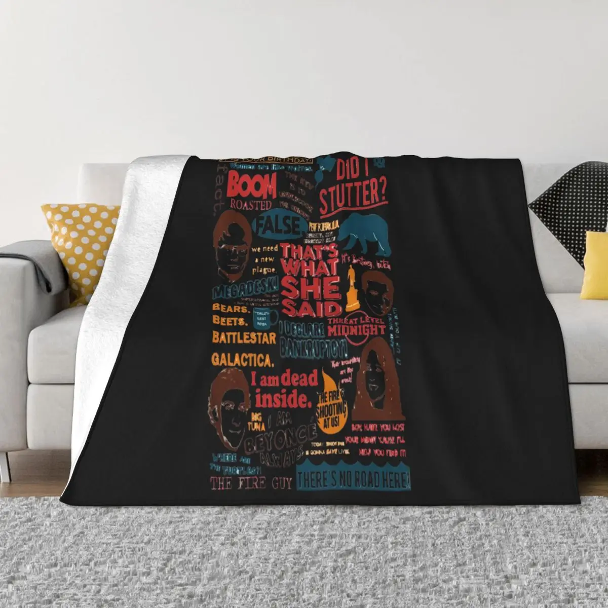 The Office Tv Dwight Schrute S Fashion Print 100 Percent Cotton Science New Print Throw Blanket