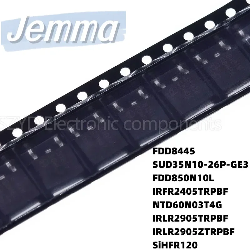 100PCS TO252 FDD8445 SUD35N10-26P-GE3 FDD850N10L IRFR2405TRPBF NTD60N03T4G IRLR2905TRPBF IRLR2905ZTRPBF SiHFR120