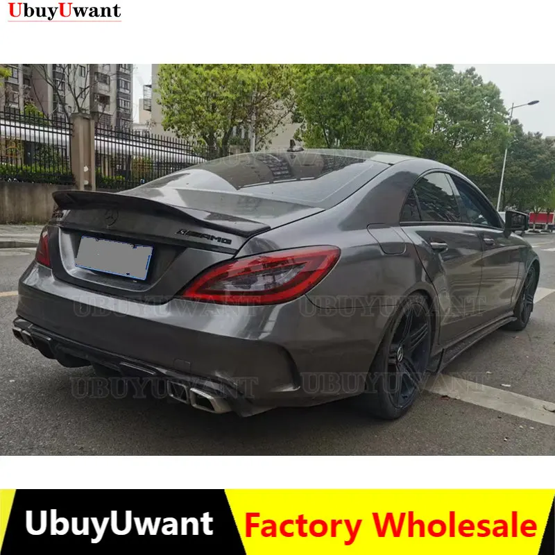 

W218 Carbon Fiber Rear Trunk Boot Spoiler For 2012 - 2018 CLS Class CLS350 CLS400 CLS450 CLS500 CLS63 Sedan Fitment Guaranteed