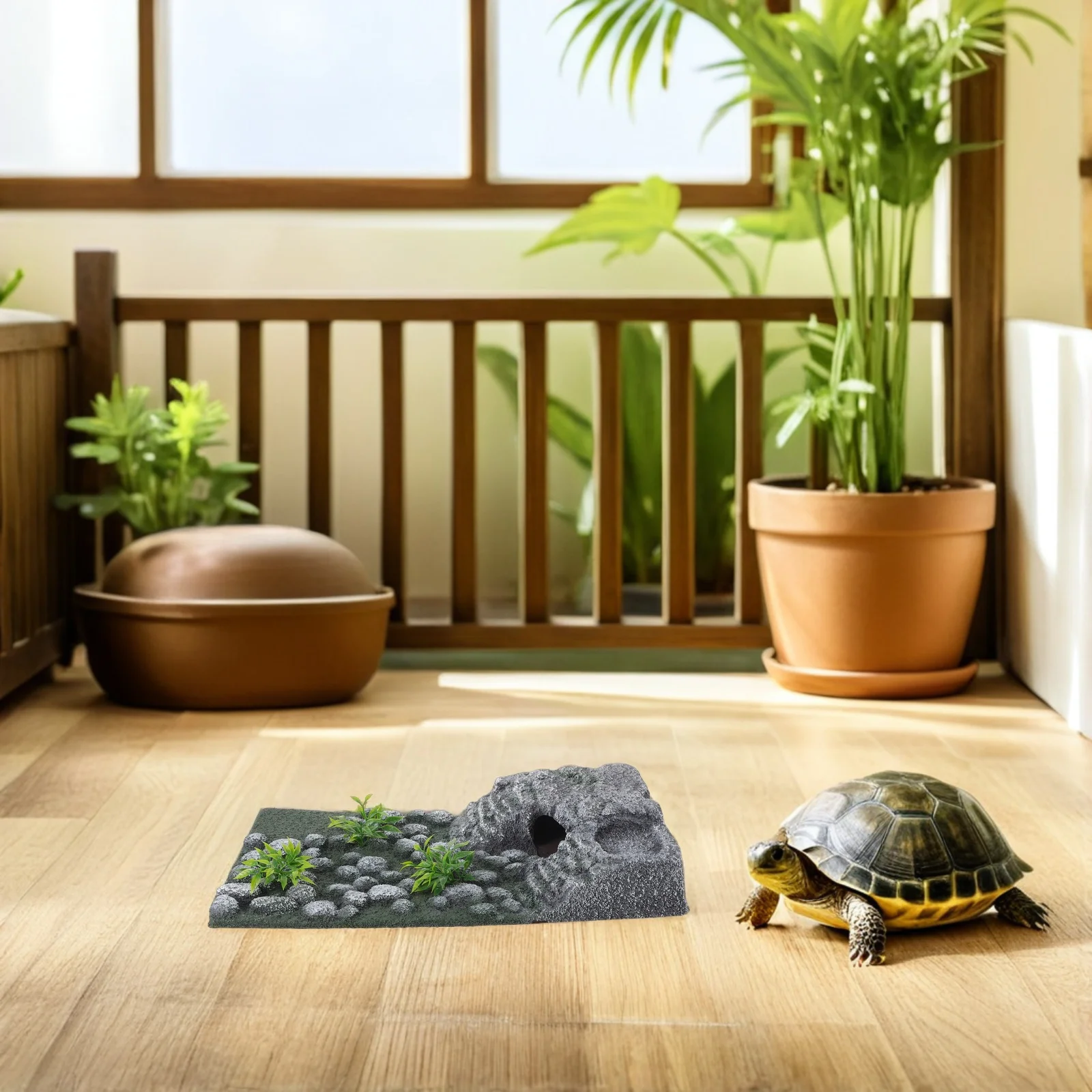 

Dock For Basking Aquatic Turtle Dock With Ramp Multi Functional Island Platform Turtle Tank Accessories - Reptile Basking