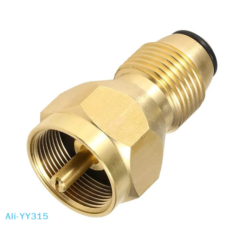 【Y】Propane Tank Refill Adapter Gas Cylinder Canister Filler Coupler Brass Accessories For 1LB Small Cylinders