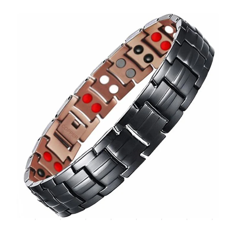 Pure Copper Armband Bracelet Energy Germanium Magnetic Bracelets For Men Arthritis Chain Link Bracelet