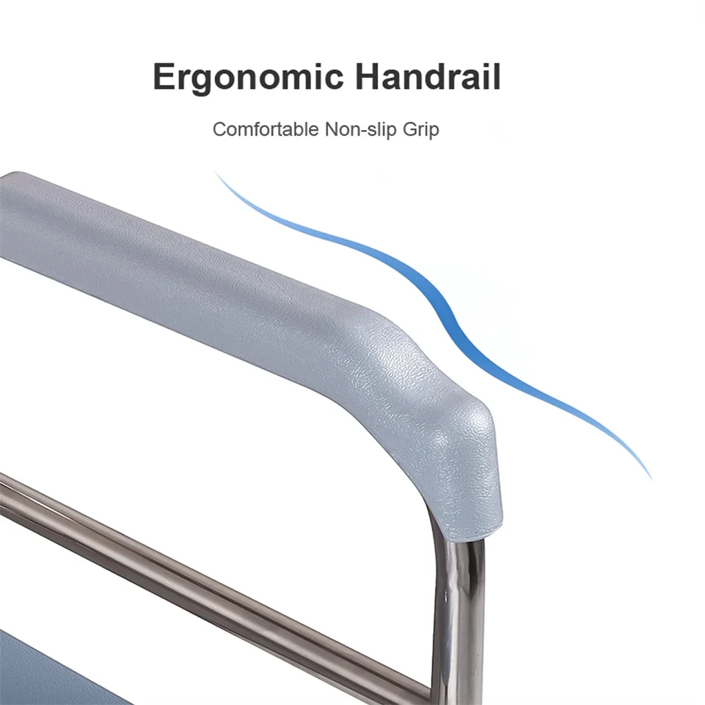 เก้าอี้สตูลยกสูงพร้อมที่จับ น้ําหนัก 400 ปอนด์ ปรับความสูงได้ ถ้วยดูดด้านล่าง เรียบและมั่นคง เหมาะสําหรับผู้สูงอายุ