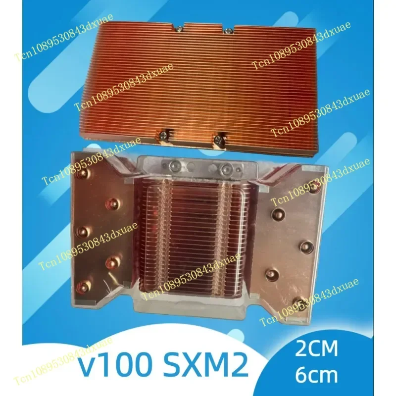 V100 Sxm2 Gpu Graphics Card Heatsink Cooler Radiator for 2cm 6cm, Original Radiator for 2U Machine, All Copper