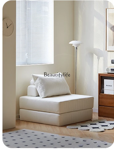 

Nordic Fabric Sofa Minimalist Japanese Style Foldable Lazy Small Apartment Single Tofu Block Sofa