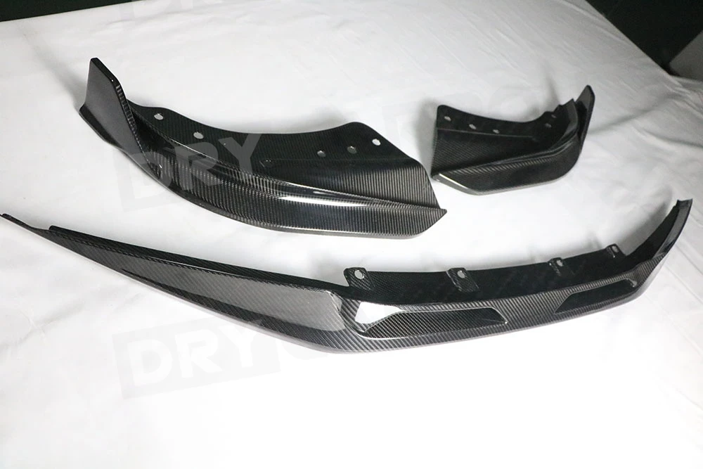 Dry Carbon Fiber Front Bumper Lip Chin Splitters Spoiler Accessories For BMW G22 G23 Coupe 2021+ Car Styling Body Kits FRP 