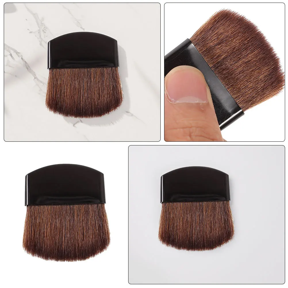 3Pcs Mini Soft Bristle Makeup Brushes Short Handle Powder Foundation Eye Shadow Small Brushes Travel Face Blush