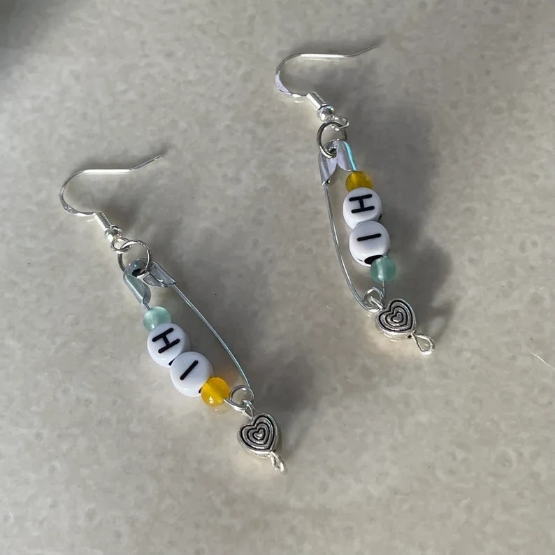 Heartstopper Safety Pin Hi Earrings