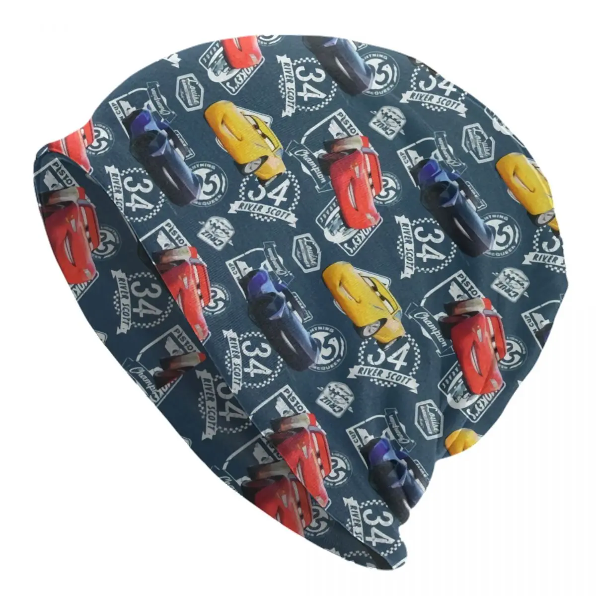 

Custom Lightning McQueen Car Racing Skullies Beanies Caps Unisex Winter Warm Knitting Hat Adult Bonnet Hats Outdoor Ski Cap