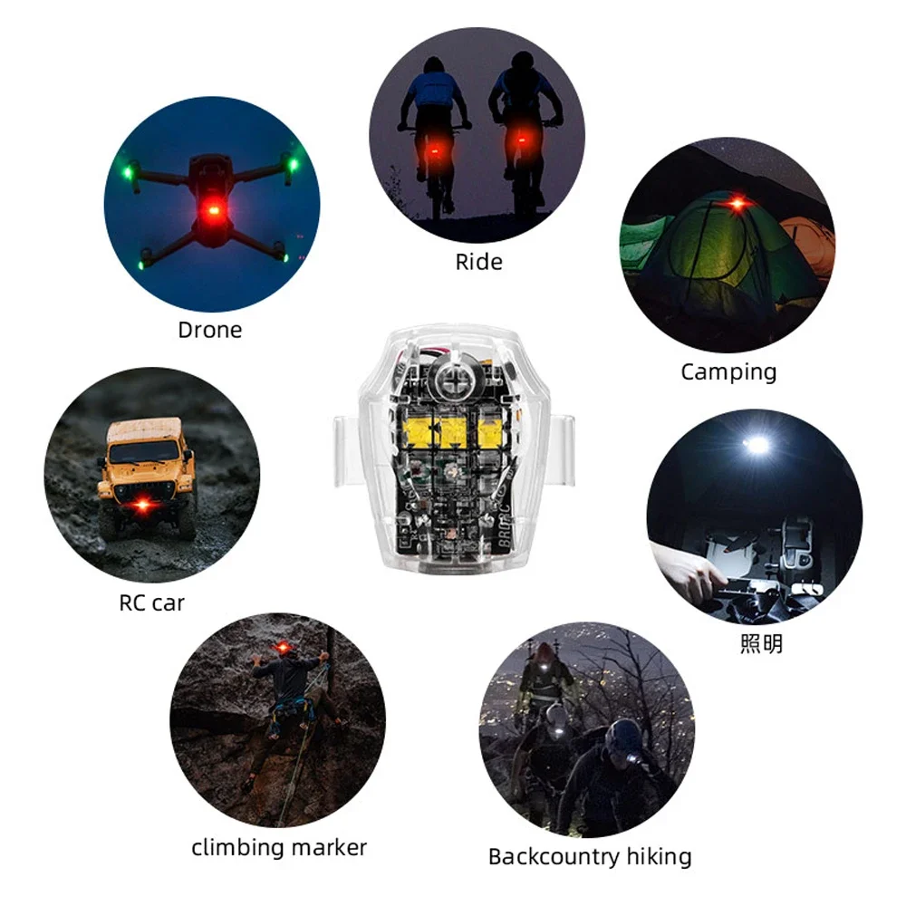 Universal Led Aircraft Strobe Lights Motorcycle Warning Light for DJI NEO/Avata 2/Mavic 3 Pro/Mini 3 Pro/Mini 2 Flash Lights