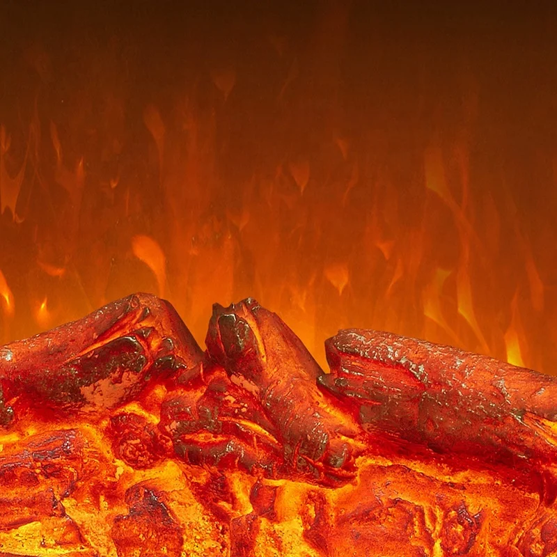 Lareira elétrica decorativa plug-in de chama de simulação inteligente de 30 polegadas