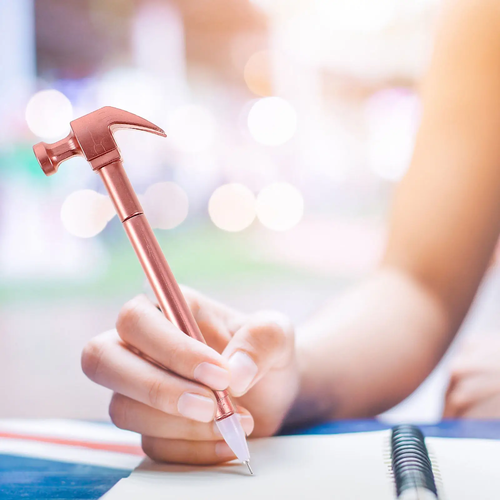 

8Pcs Hammer Shape Gel Ink Pens Fine Point Smooth Writing Construction Theme Pens Lightweight Compact Portable for Boys Girls