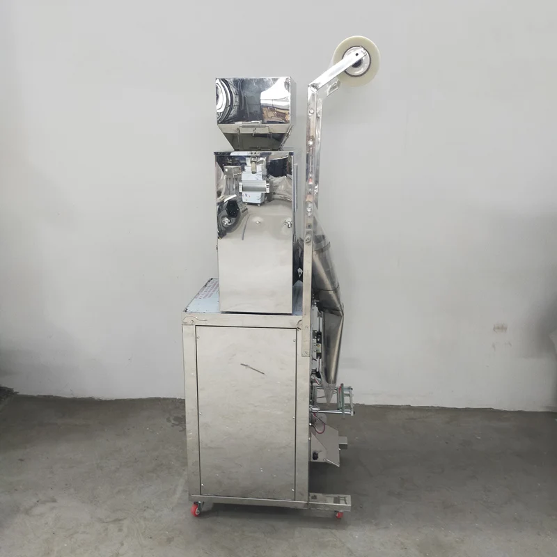 

Automatic Food Weighing and Packaging Machine Particle Powder Filling, Three Sided Sealing, Printing Date