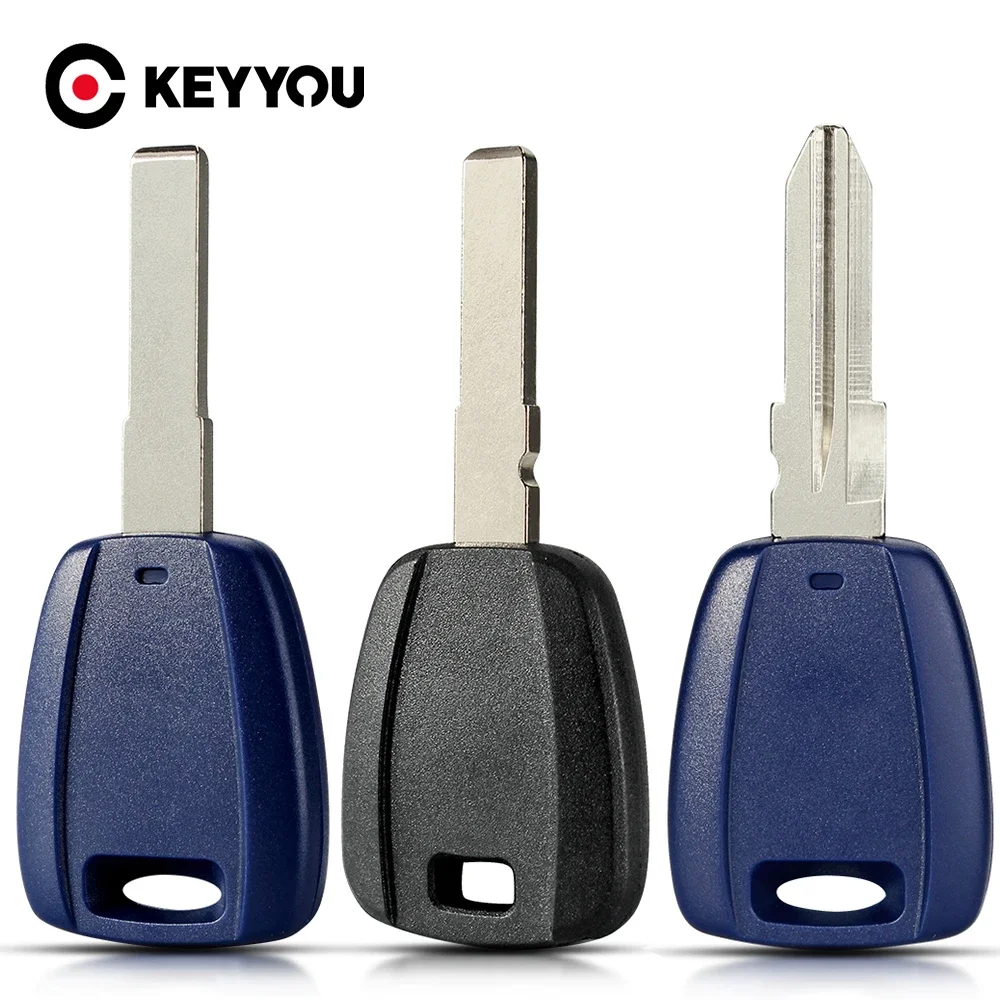 

KEYYOU 10PCS NEW For Fiat Key Shell Black Blank For Fiat 500 Ducato Transponder Key Uncut SIP22 /GT10/GT15R Blade