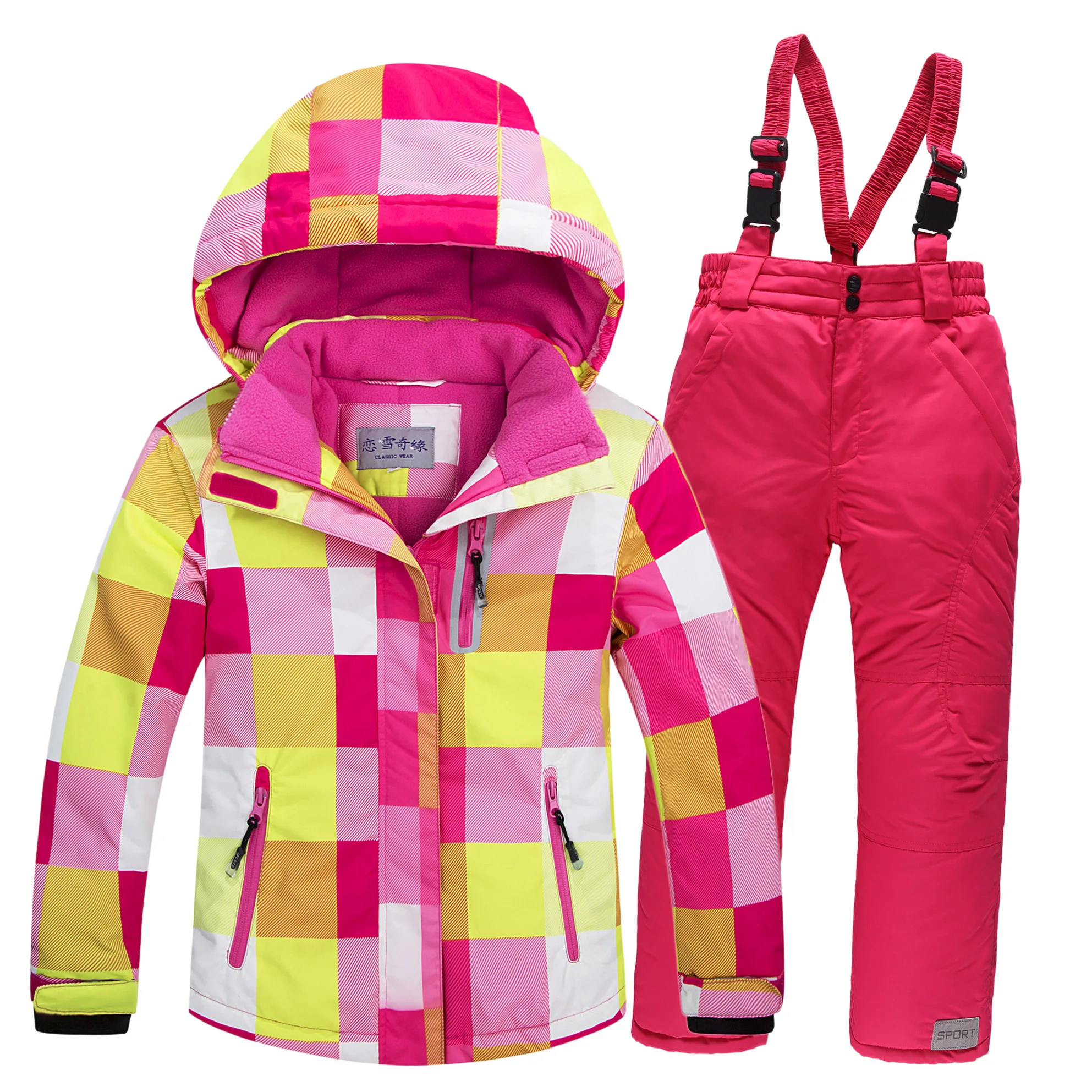 OLEKID 2024 Russia Winter Children Boy Ski Suit Waterproof Girl  Jacket Overalls Snowsuit 3-16 Years Kid Teenage Parka Snow Suit