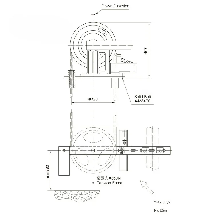 XS1 Elevator Speed Limiter for Hebei Dongfang Speed Limiter Fidelity  Fujitec Yongda KONE Original Factory