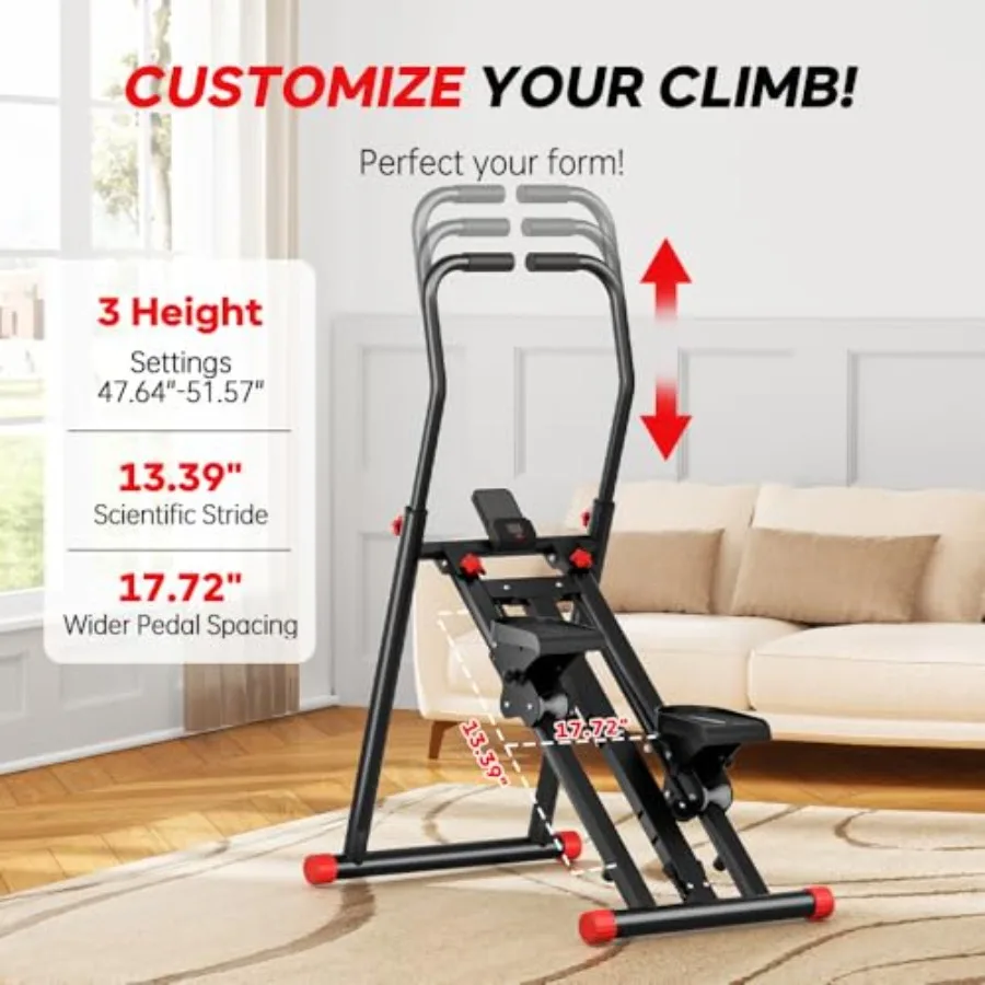 أداة سلالم لتمارين صالة الألعاب الرياضية المنزلية، إصدار جديد من آلة التسلق العمودية لمقاومة تدريب الجسم بالكامل، أداة ضبط ثلاثية السرعات