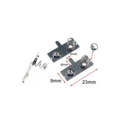 10Pcs/23X9Mm-+ Vervanging Metal Batterijen Lente Contact Plaat Zilveren Halve Cirkel Voor Aa Aaa batterij Case