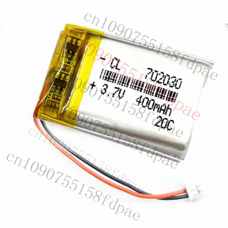 

Premium 3.7V 400mAh 1.48Wh Li Battery 702030 Li-ion For Bluetooth Headset Pen Glasses