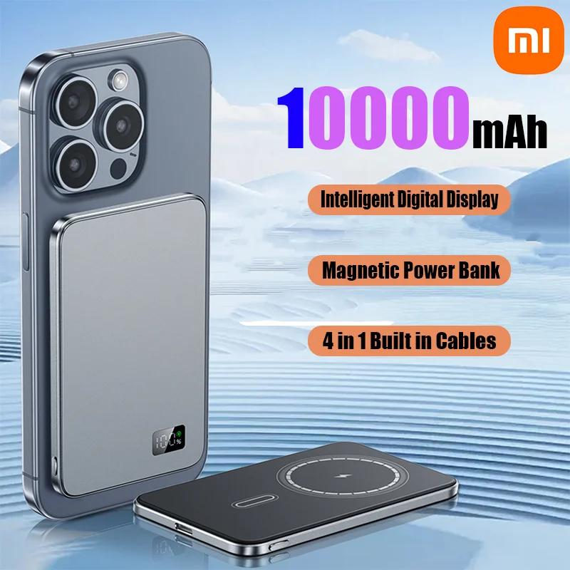 Xiaomi 10000mAh Sottile Magnetico Wireless Power Bank PD25W Ricarica Veloce Batteria Esterna Portatile per Magsafe Per iPhone 2025 Nuovo