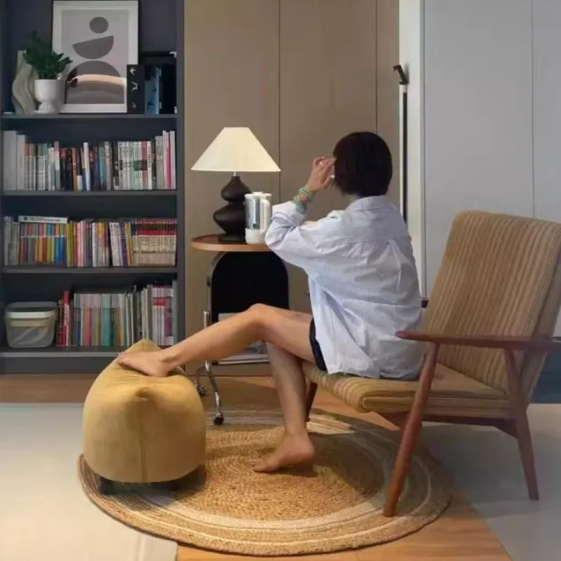 

Nordic Small Stools Household Shoe Change Stools Entrance Ottomans Low Ottomans Octagonal Stools Universal Wheel Sofa Footstools