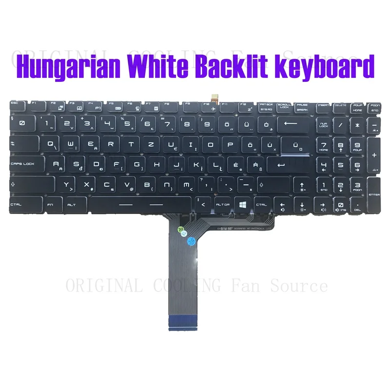 R+  Hungarian White Backlit keyboard for MSI GE62 2QC(MS-16J2) GE72 2QC(MS-1792)
