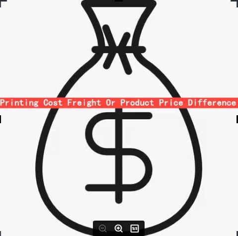 

Product Price Difference, logo charge or Printing Cost Freight