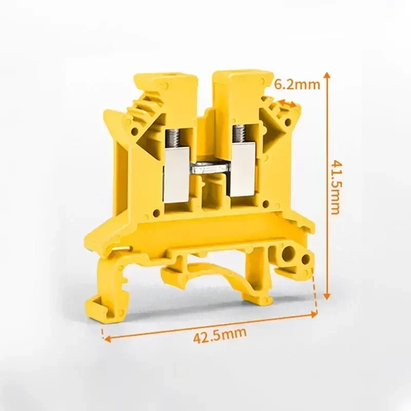 10/100 stks 32A UK2.5B DIN Rail Klemmenblok Klem 7 Kleuren Schroef Connector 800 V UK-2.5N 2.5mm Vierkante Universele Schroef Connectors