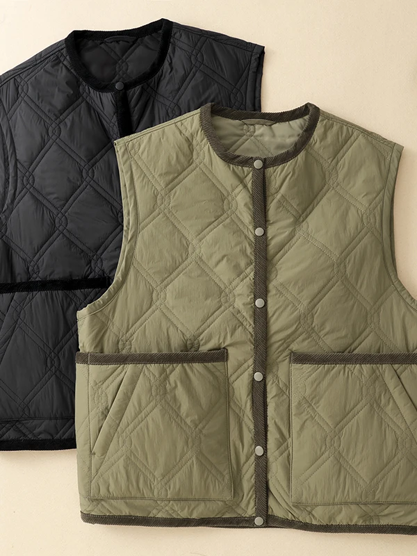 

Korean Sle High-End Color Blo down Cotton Vest Women's Winter Lightweight Warmth Layering Versatile oulder Open Cardiga...