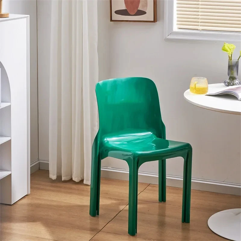 

Nordic retro plastic foldle ple dk makeup chair medieval backrt