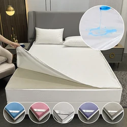Waterproof Mattress Cover with Zipper 6-Sides All Inclusive Fitted Sheet Dust-proof Bedspreads for Double Queen King Protector