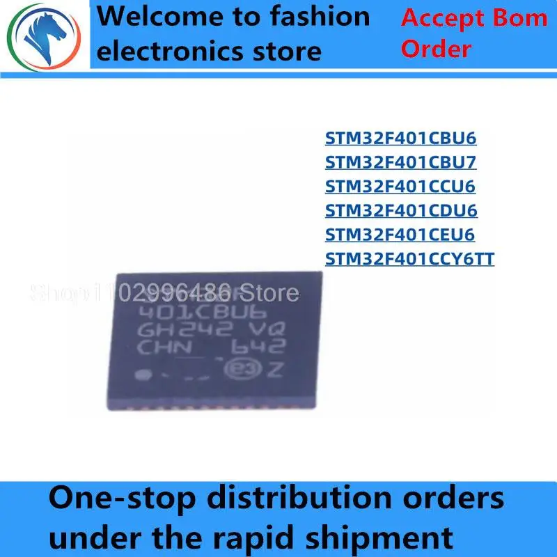 

100% New STM32F401CBU6 STM32F401CBU7 STM32F401CCU6 STM32F401CDU6 STM32F401CEU6 UFQFPN48 STM32F401CCY6TT WLCSP49 chips ic