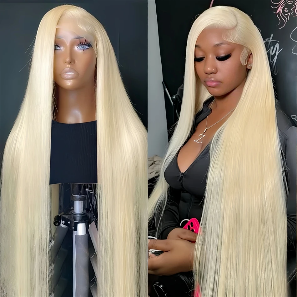 200 Density Honey Blonde 613 Colored Brazilian Hd Lace Frontal Straight Wig Lace Front 100% Human Hair Wigs on Clearance Sale