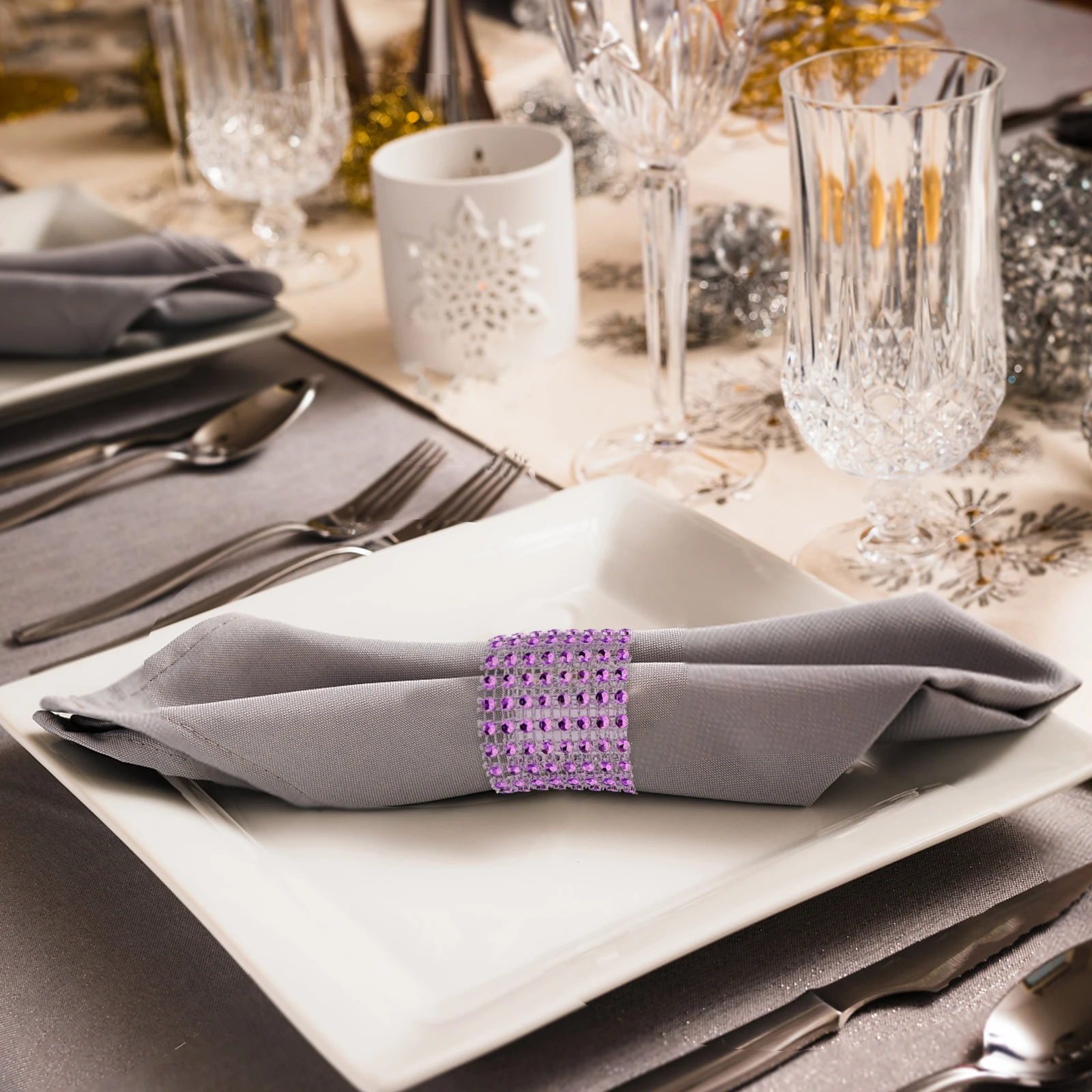 

50 Pcs Napkin Ring Holder Circle Holders Rings Banquet Ornament Decorative Buckles
