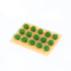 15Pcs Static Grass Tufts Miniature Lawn Grass Cluster Shrub Bushes DIY Model Scenery Kit for Train Railway Layout Diorama