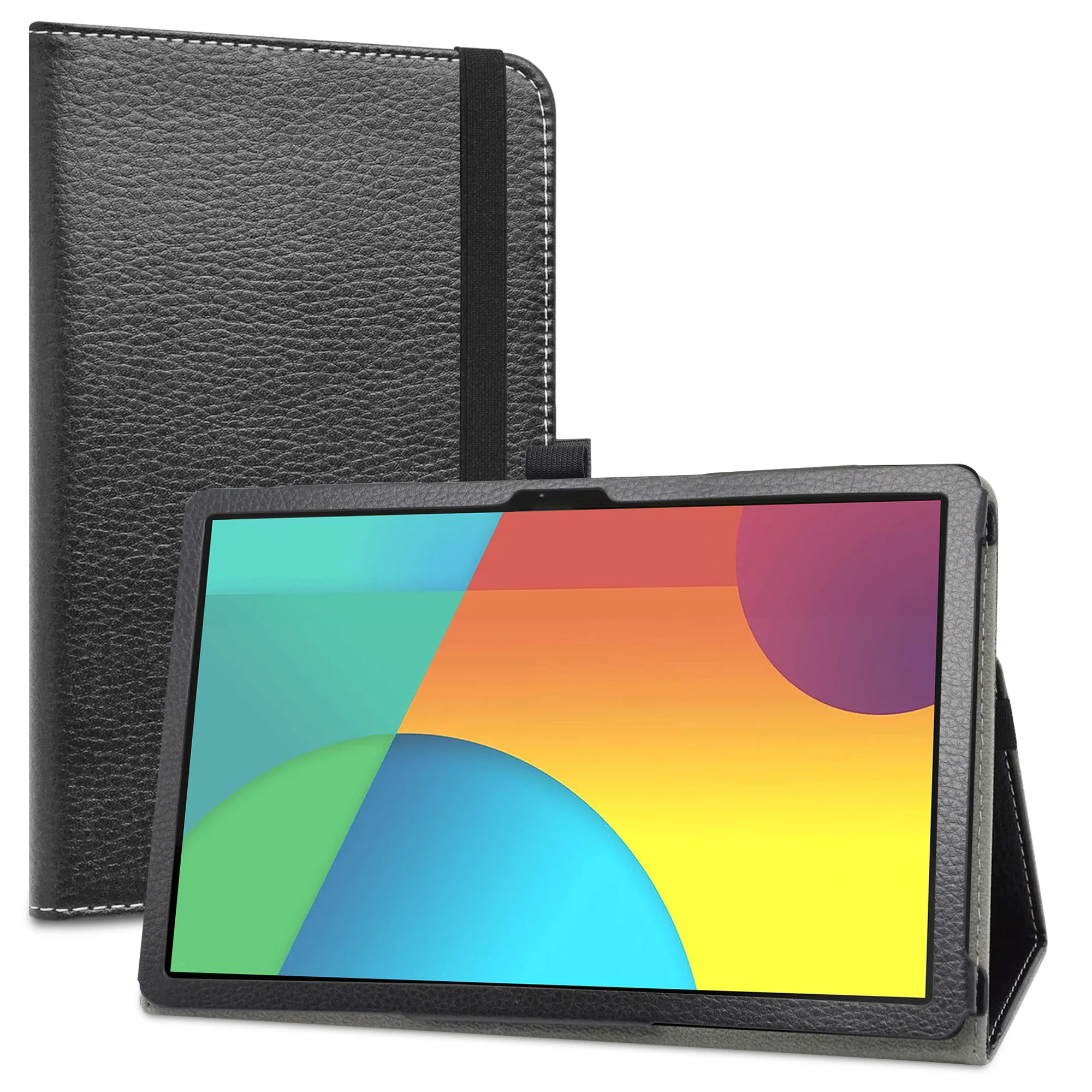 

Tablet Case For 10.1" OX Tab 10 (Ox-P010) Folding Stand PU Leather Cover with Elastic Closure