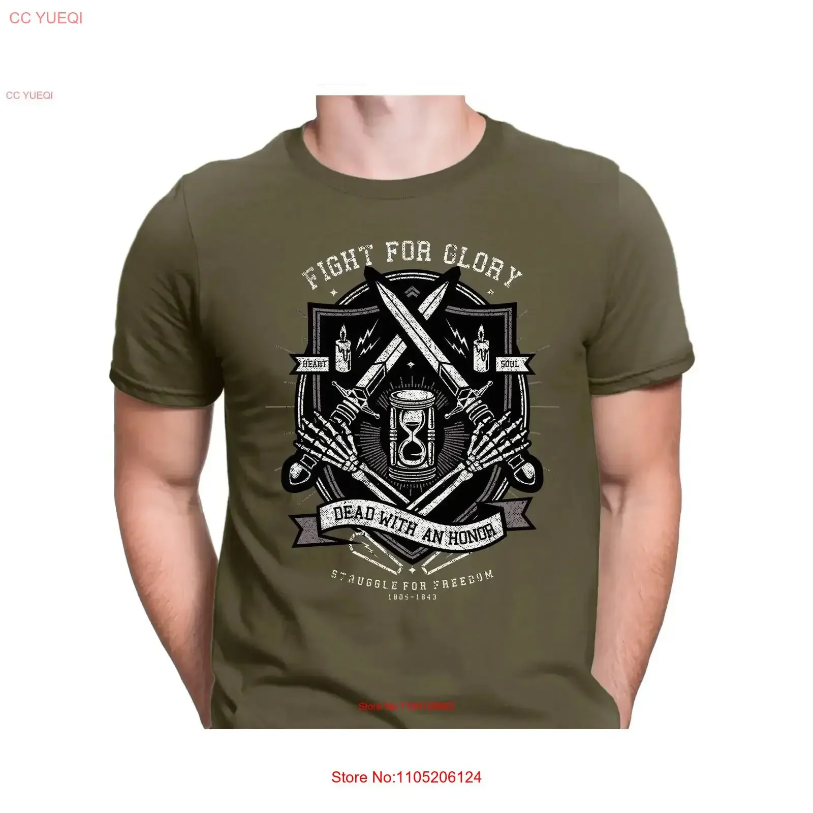 

Fight For Glory Men's Fun T Shirt Small to 4XL PAPAYANA vintage Washed Slightly Stylish Breathable streetwear graphic Casual