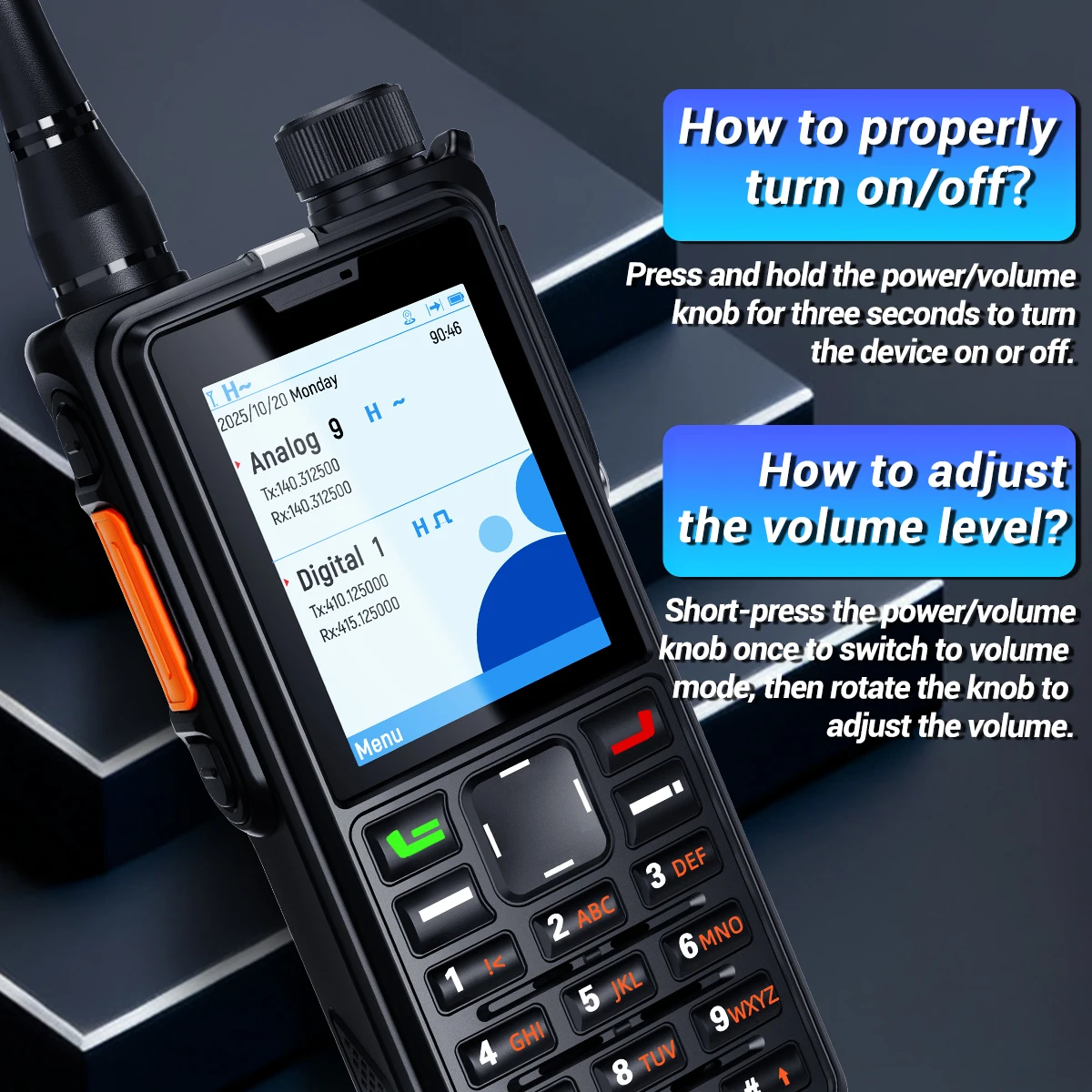 ABBREE DMR AR-880 Digital Walkie Talkie 10W IP67 Waterproof Analog Dual Time Slot Long Range Handheld Vehicle VHF UHF Ham Radio