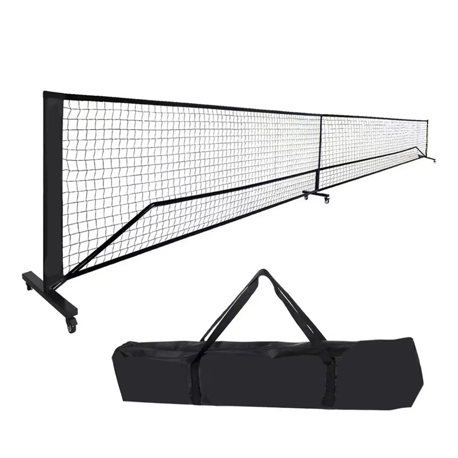 Regulation Size Portable Pickleball Net Easy Mobility Wheels Included with Storage Bag for Training Outdoor Backyard