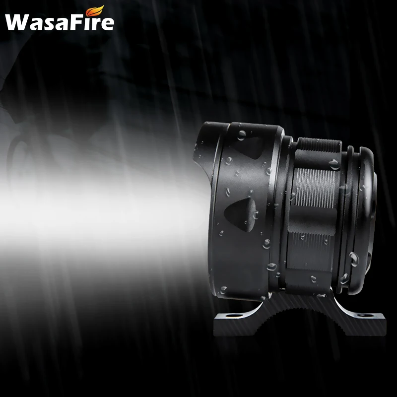 WasaFire 18* XML T6 Bicycle Light Super Bright 40000 Lumens Bike Front Light Waterproof Cycling LED Head Lamp MTB Headlight