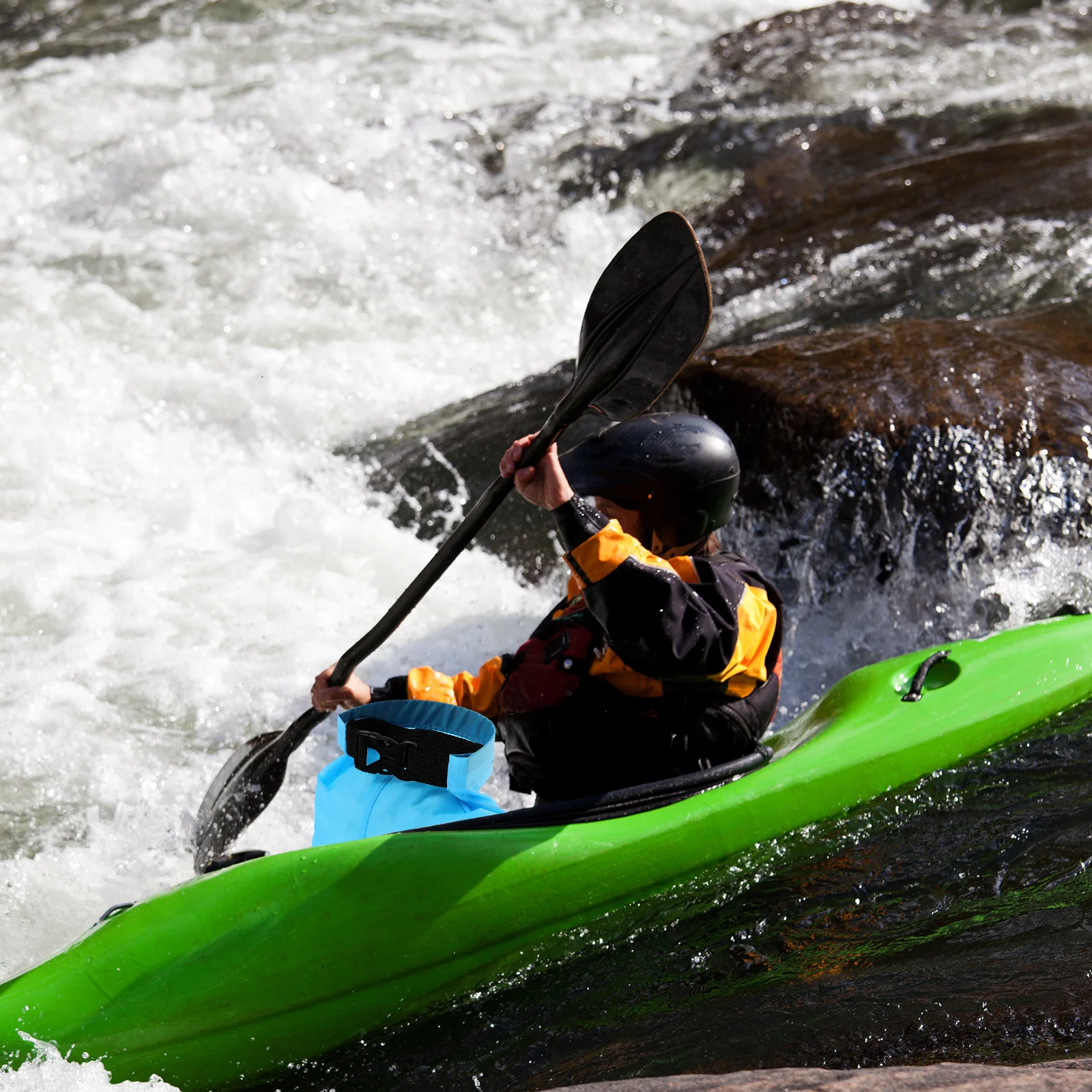 3 pçs conjunto de saco seco à prova dwaterproof água céu azul náilon para acampamento barco caiaque rafting caminhadas pesca uso ao ar livre saco seco à prova dwaterproof água