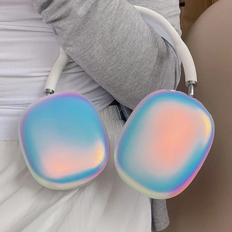 INS Dreamy Laser Gradient Colorful Headset Case For Apple For AirPods Max Earphone Protective Cover For AirPods max Cute Cases G